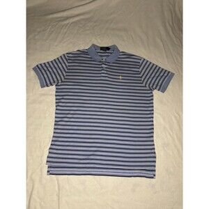Polo‎ by Ralph Lauren Men’s Striped Polo Shirt Large Blue Cotton Classic Fit
